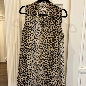 Silk leopard dress